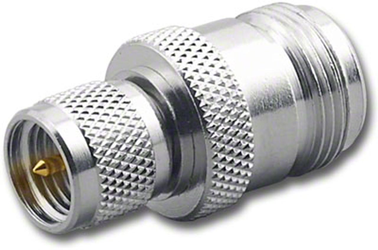 Mini UHF-Male to N-Female Coaxial Adapter Connector