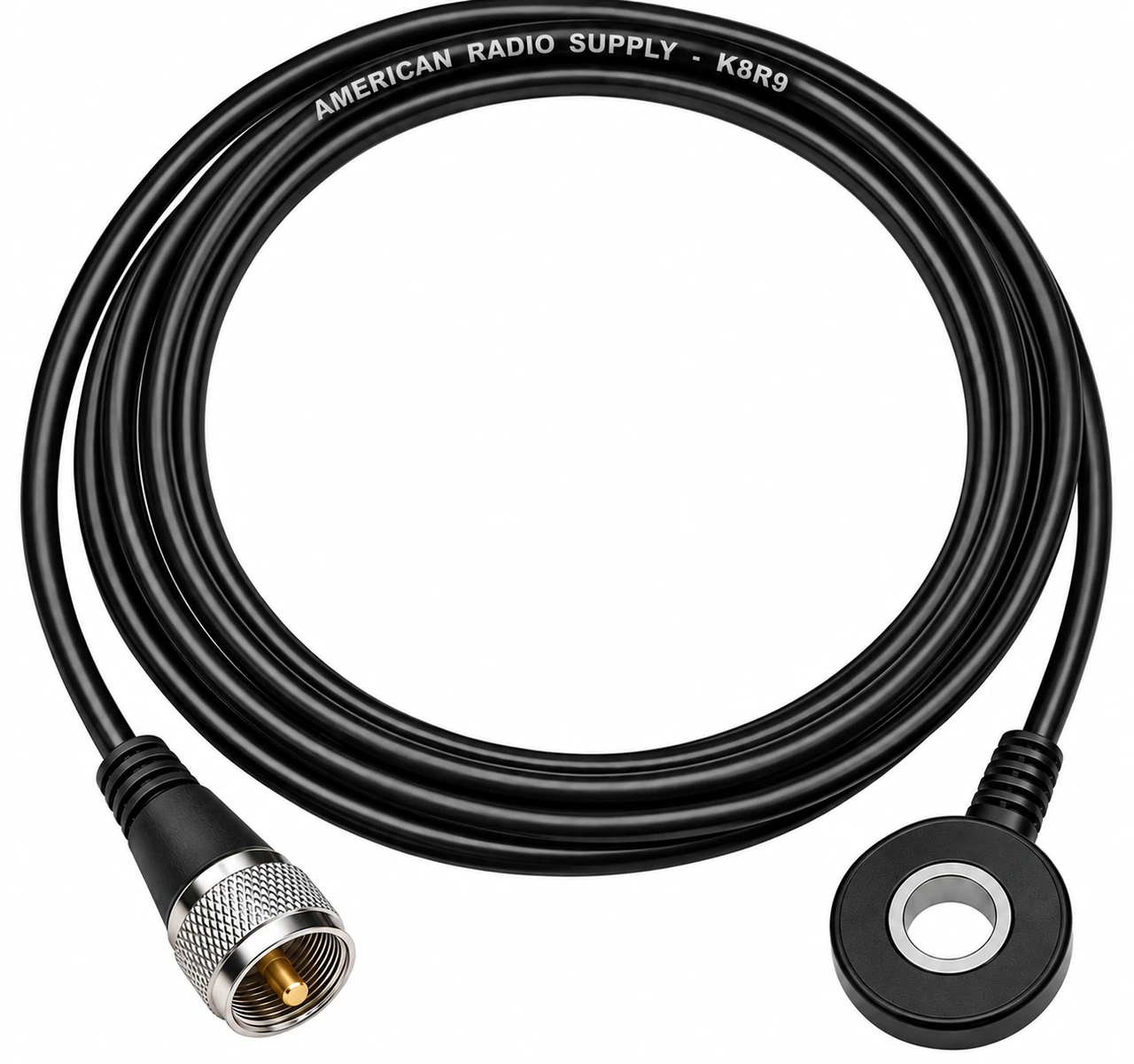 K8R9 - 9-Foot Ring Antenna Cable Assembly for 3/8-24 Thread