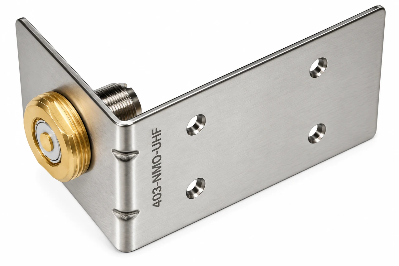 403-NMO-UHF - Stainless Steel Antenna Mounting Bracket NMO to UHF Female