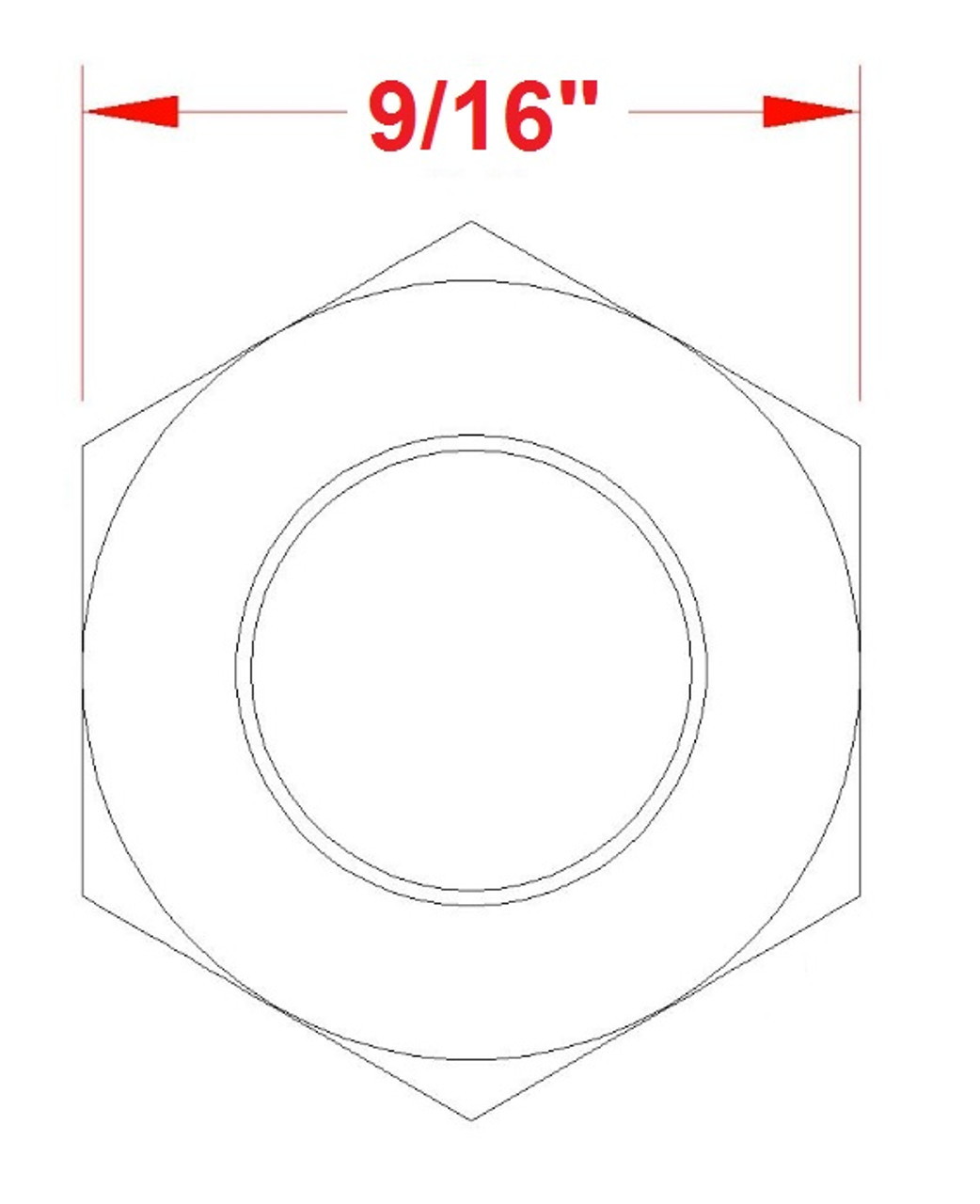 Heavy-Duty Double Female 3/8-24 Thread Nut for Stick Antenna - 7/8" Long