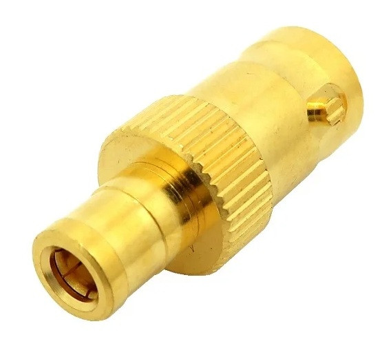 SMB-Plug to BNC-Female Coaxial Adapter Connector