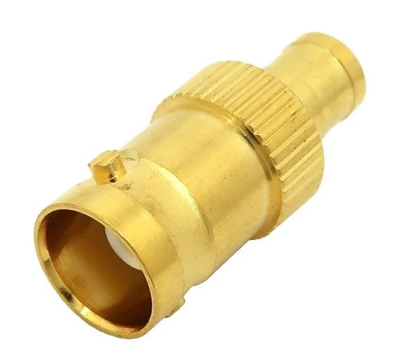 SMB-Plug to BNC-Female Coaxial Adapter Connector