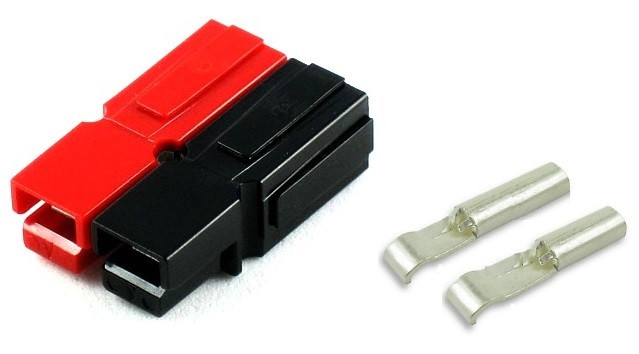 15 Amp Red Black Dc Pwr Plug Connector Set