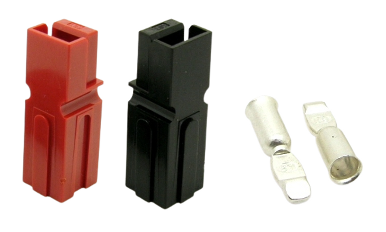 75 Amp Red/Black DC Pwr Plug Connector Set 75A - APP-75RB