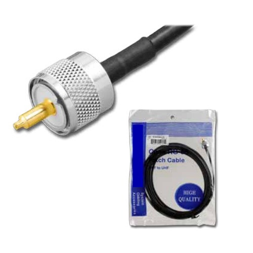 12-Foot RG-58A Coaxial Cable Assembly PL-259 Male UHF Connectors Jumper