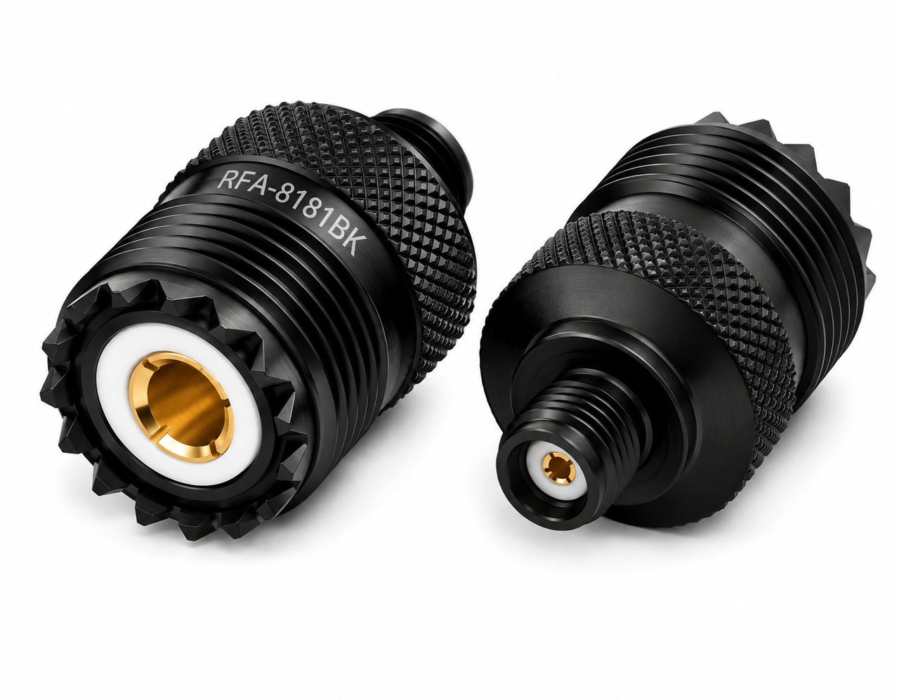 SMA-Female to UHF-Female Coaxial Adapter Connector - Black