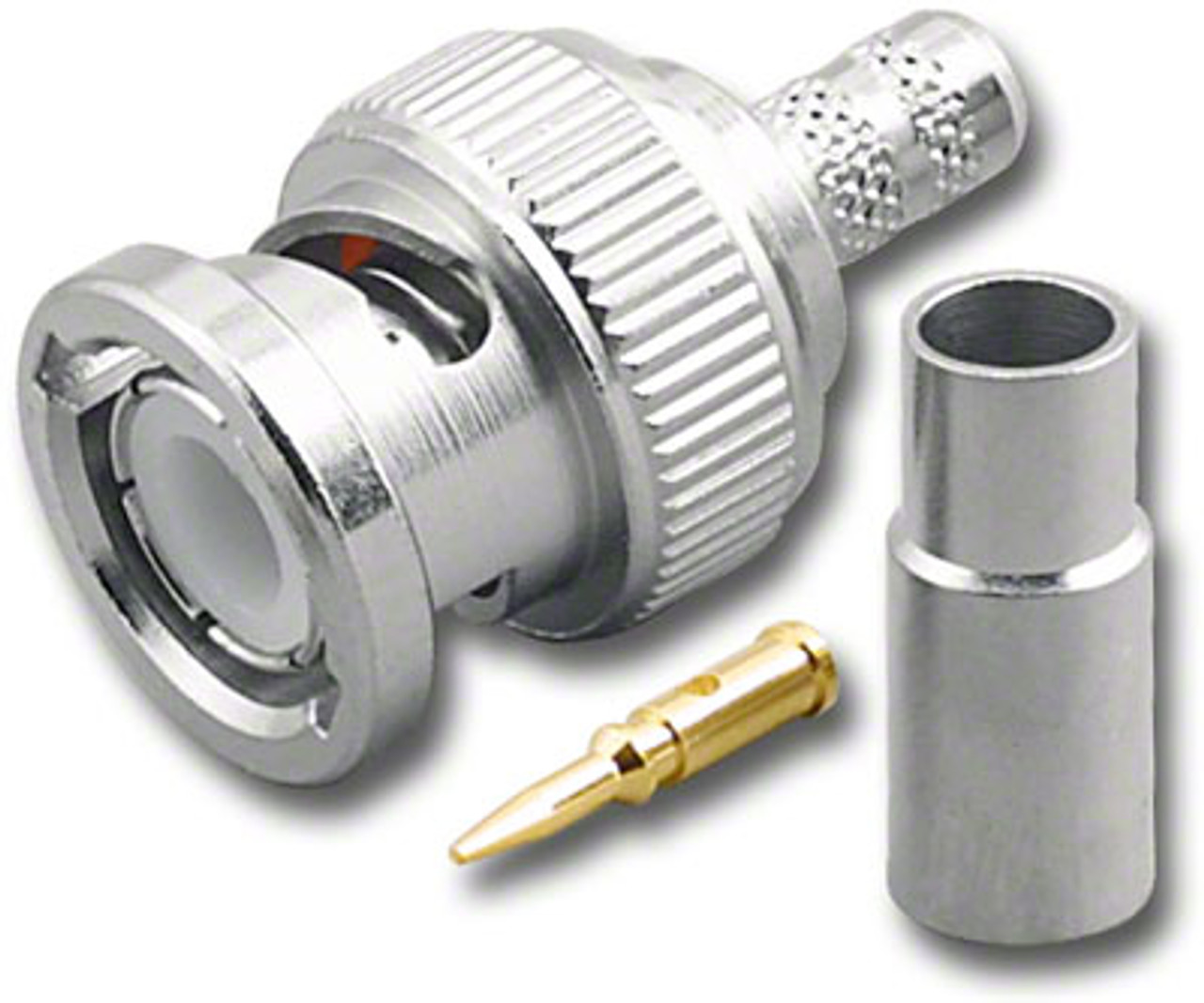 BNC-Male Dual Crimp Plug Coaxial Connector RG-58 Plenum (BNC-3025)