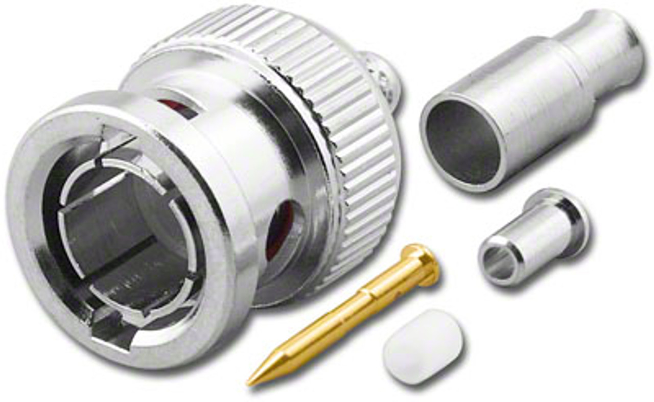 75-Ohm - BNC-Male Dual Crimp Plug Coaxial Connector for RG-179