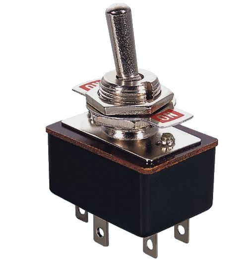 Standard Duty Toggle Switch On/On DPDT 6P 5A 125VAC - P/N CES-66-1405