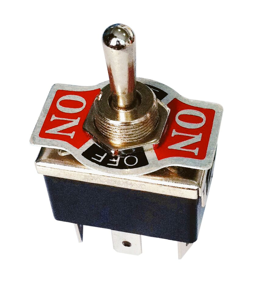 Heavy Duty Toggle Switch On/Off/On DPST 4P 20A 125VAC - P/N CES-66