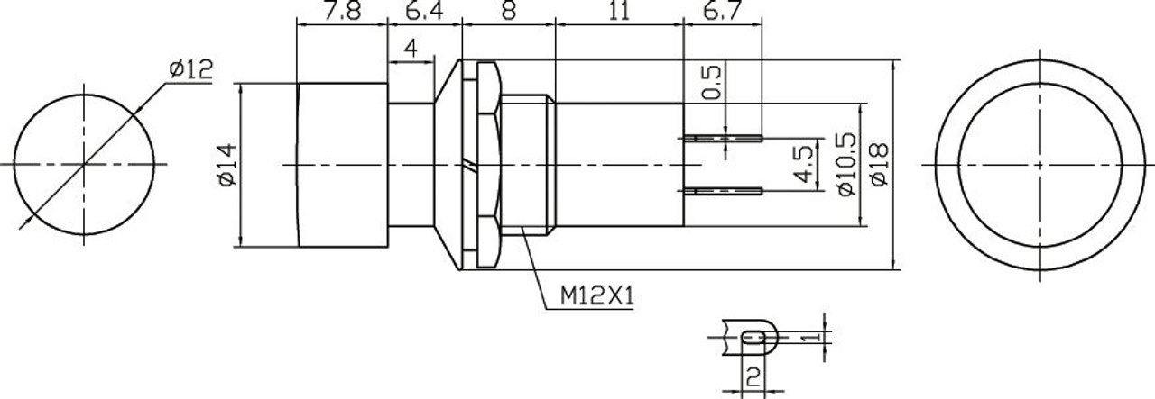 BLACK - Push Button SwitchOn/Off SPST 2P 3A 125VAC - P/N CES-66-2406