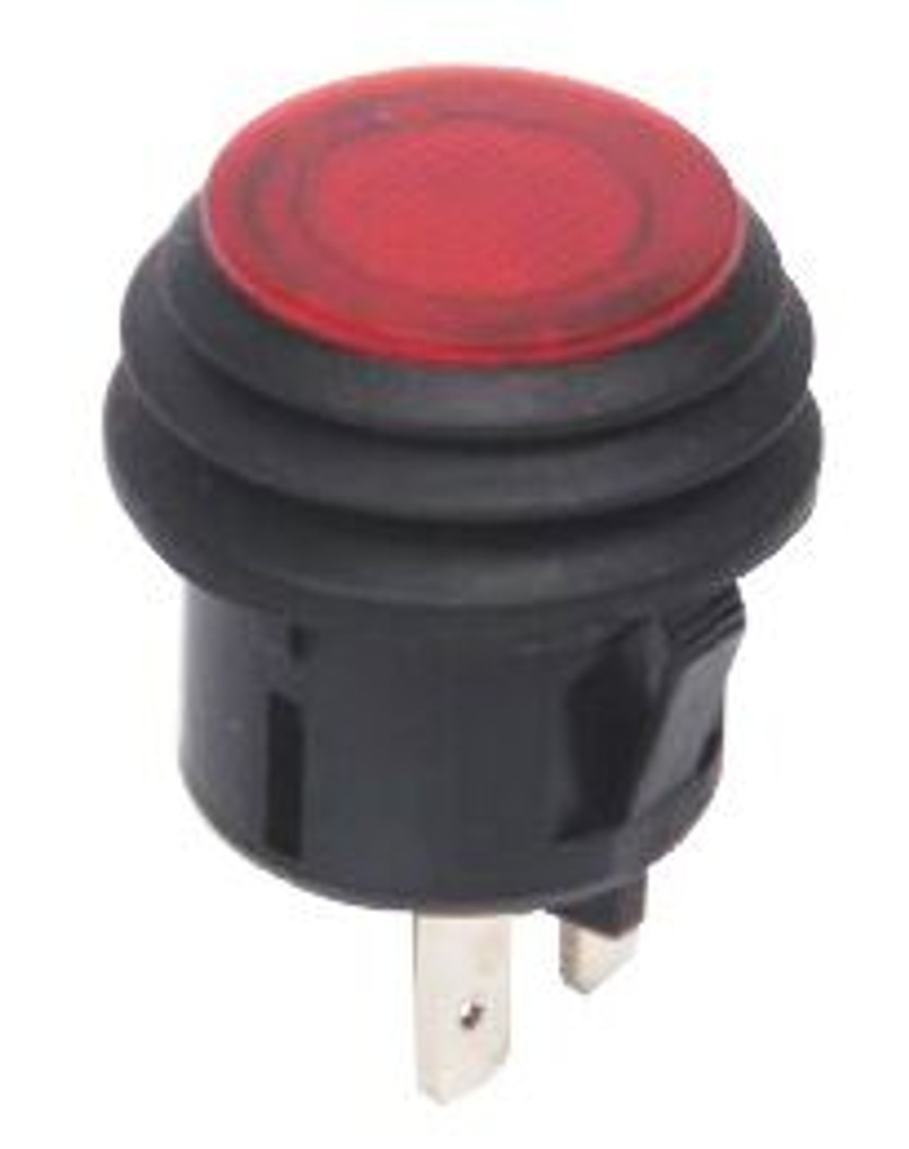 RED - Push Button Automotive Switch On/Off 20A/12VDC - CES-66-2490