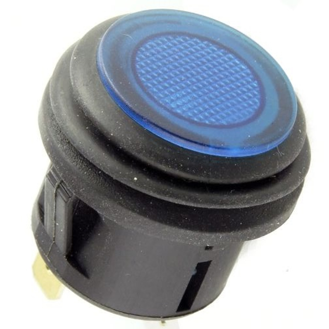 BLUE - Push Button Automotive Switch On/Off 20A/12VDC - CES-66-2491