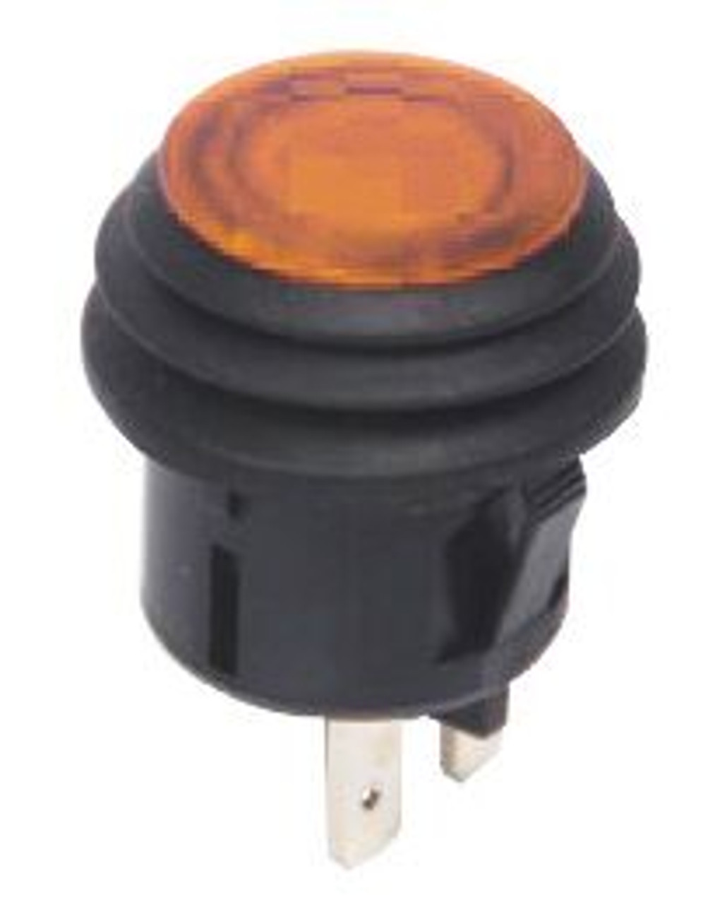AMBER - Push Button Automotive Switch On/Off 10A/12VDC - CES-66-2498