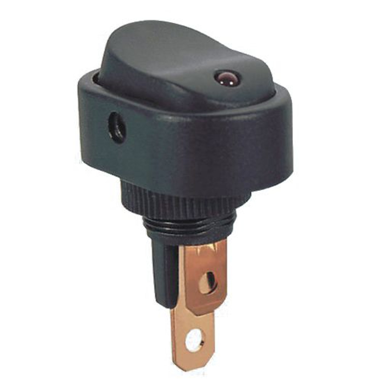 AMBER - Lighted LED Automotive Switch On/Off SPST 3P 16A/12VDC - 66-2280