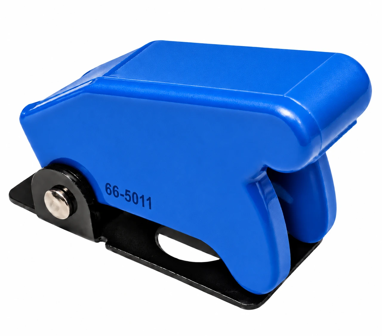 66-5011 - Blue Aircraft-Style Toggle Switch Safety Cover Spring-Loaded