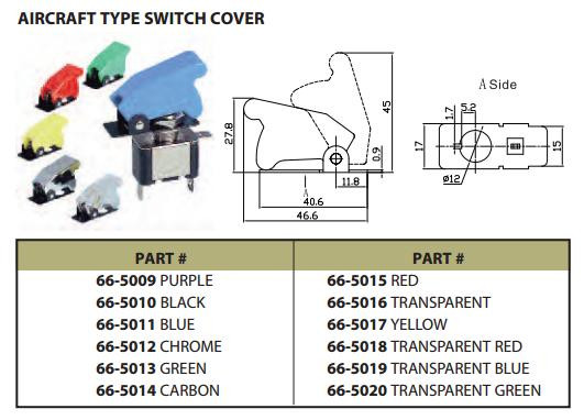 Aircraft Style Switch Cover - Red - CES-66-5015