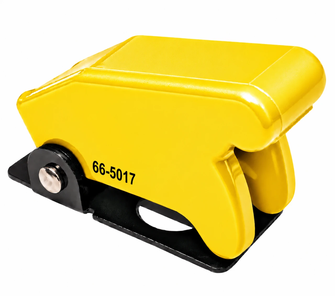 66-5017 - Yellow Aircraft-Style Toggle Switch Safety Cover Spring-Loaded