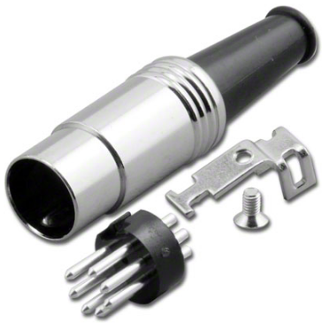 6-Pin - Standard DIN Plug Connector with Metal Shell