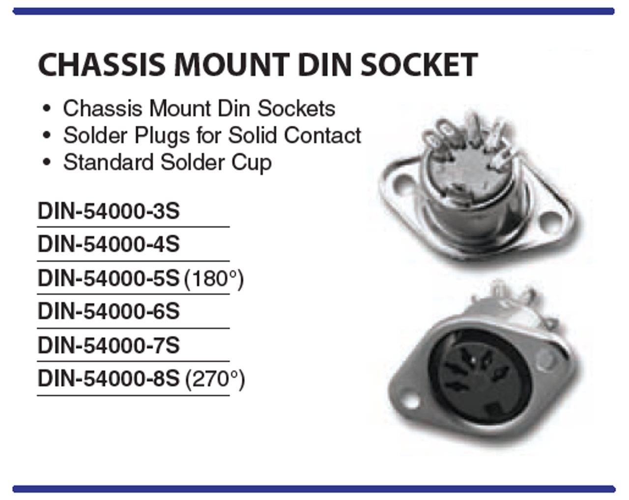 7-Pin - Standard DIN Chassis Mount Jack Connector