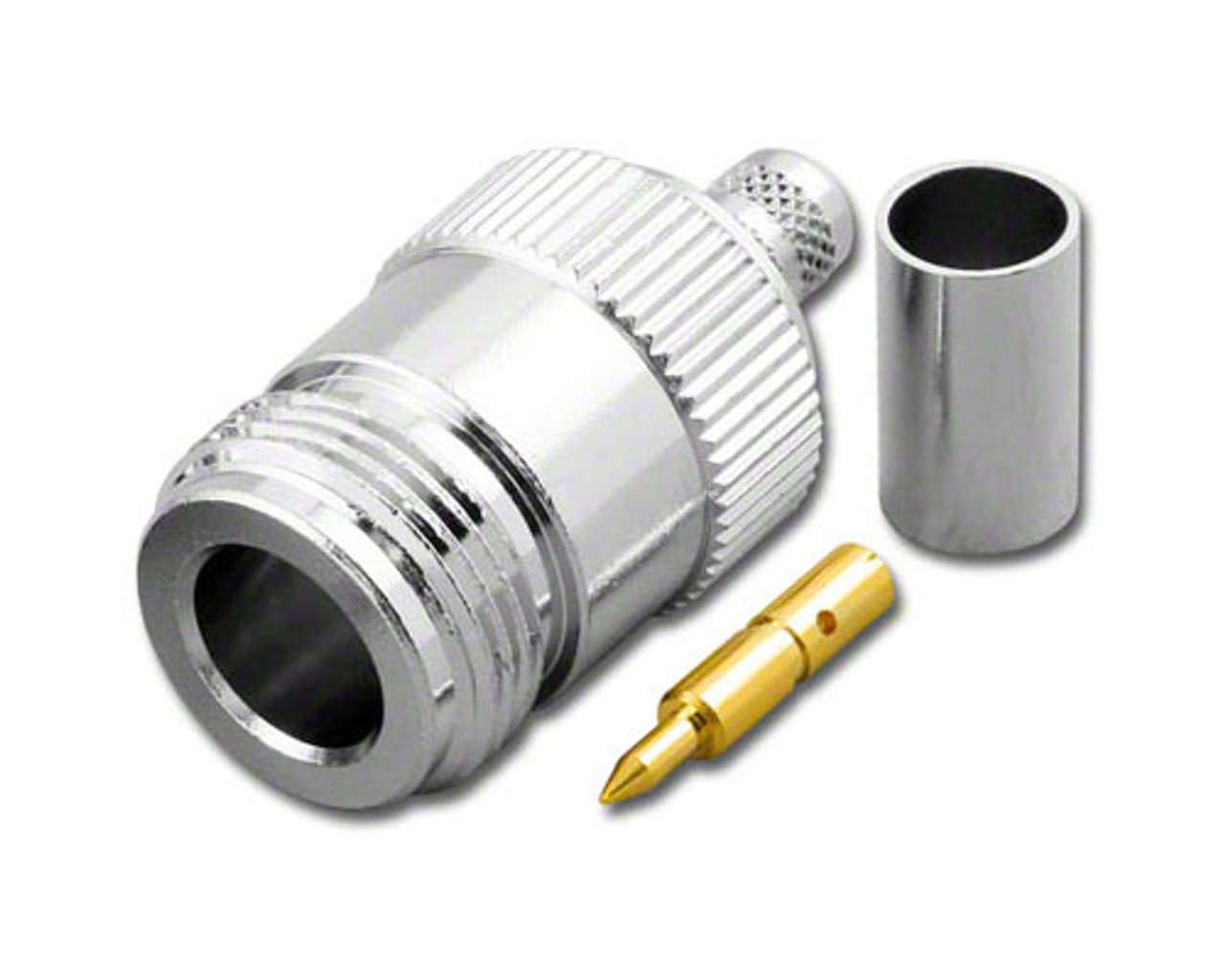 RP-N Female Jack Crimp Connector for LMR240 RG-8X Coaxial Cable
