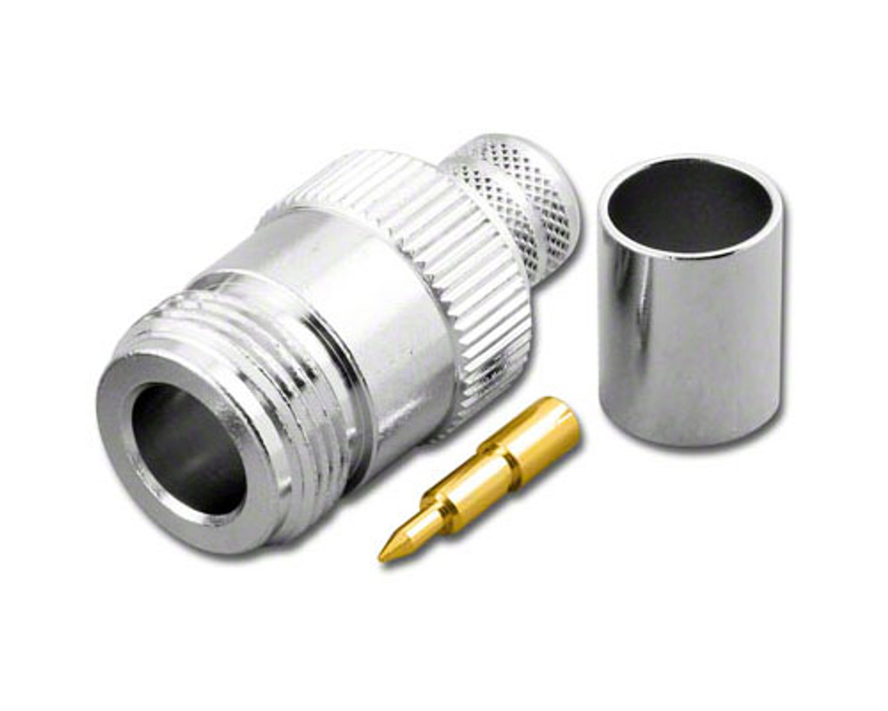 RP-N Female Jack Crimp Connector for LMR400 RG-8 RG-213 Coaxial Cable