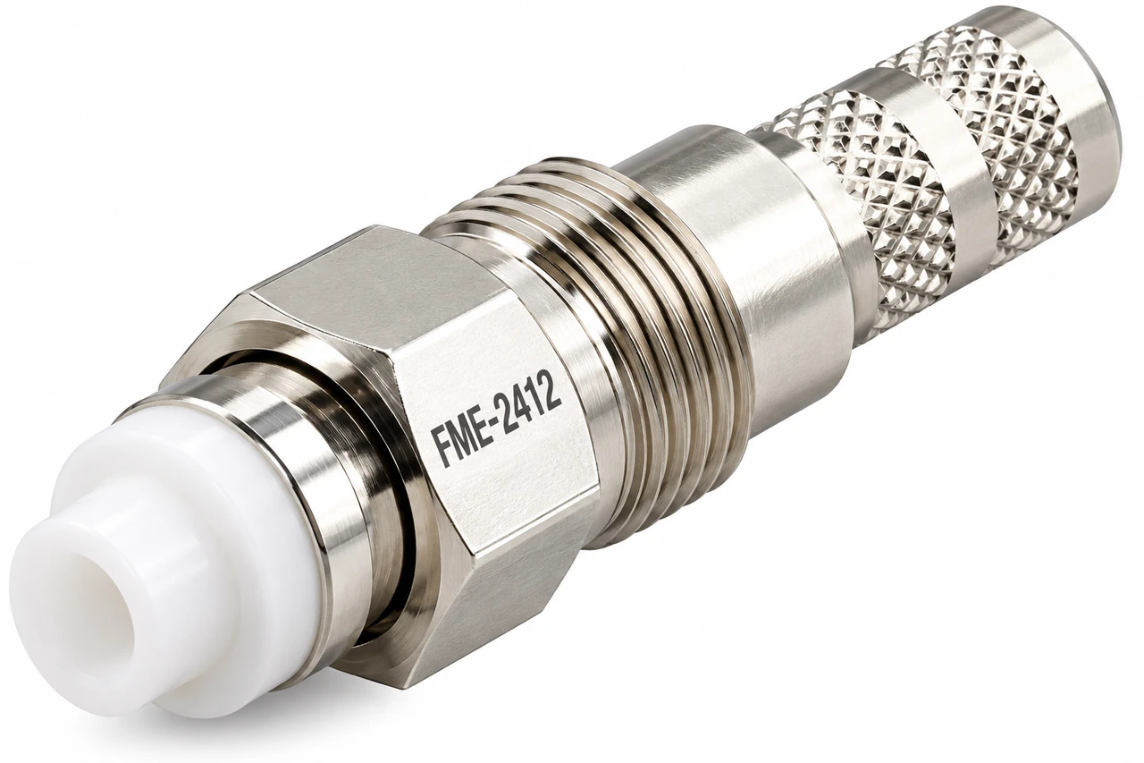 FME Female Straight Coaxial Crimp Connector for RG-58A LMR195 - FME-2412