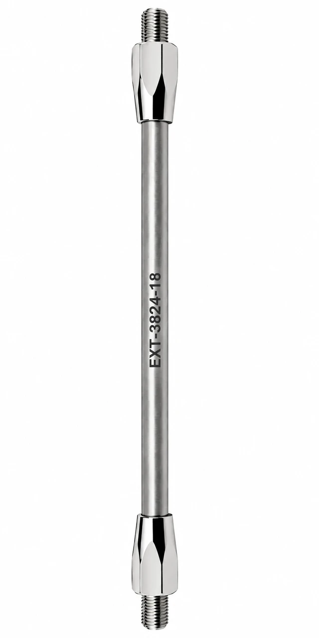 18-Inch - 3/8 x 24T Stainless Steel Antenna Mast Extension - EXT-3824-18