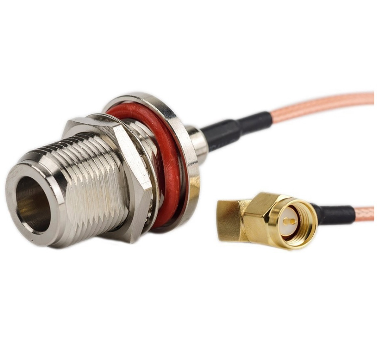 36-Inch - SMA Male Right Angle to N Female Bulkhead RG-316 Coaxial Cable