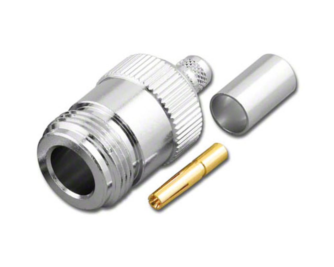 N-Female Coaxial Cable Crimp Connector for LMR240 RG8X - RFN-3636-L240