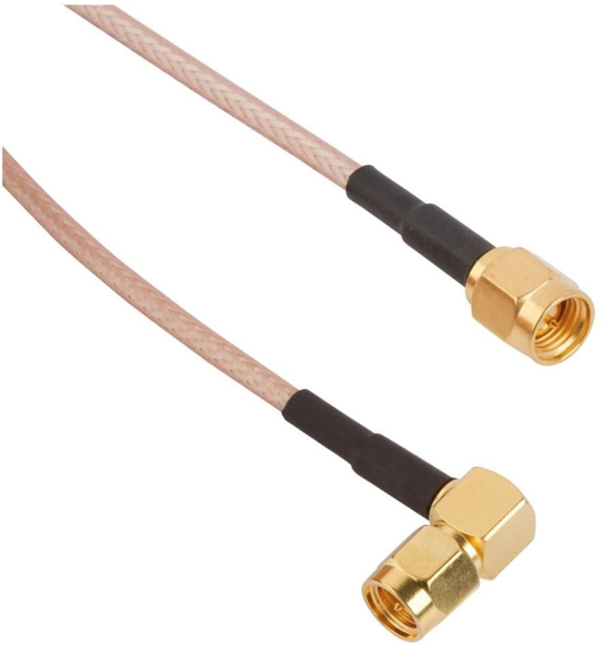 12-Inch - RG-316 Coaxial Cable - SMA-Male to SMA-Male Right Angle Elbow