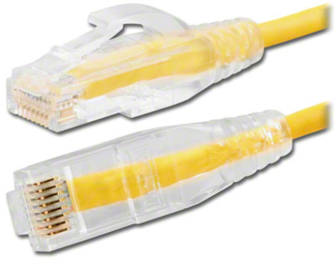 12-FT- Mini Cat 6 Thin Patch Cable - Yellow Jacket - DC-56NP-12YWTB - TMB