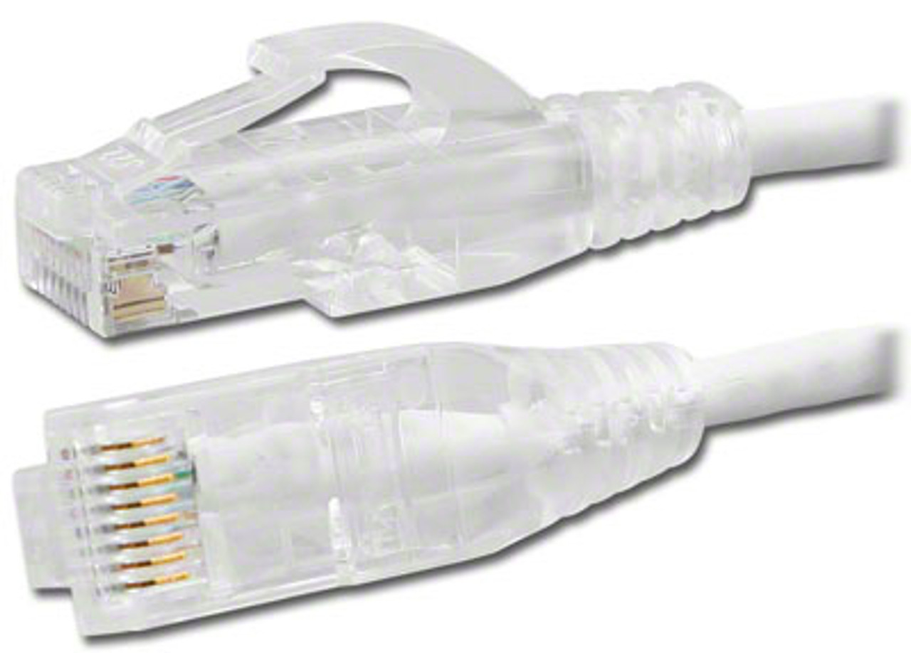 15-FT- Mini Cat 6 Thin Patch Cable - White Jacket - DC-56NP-15WHTB - TMB