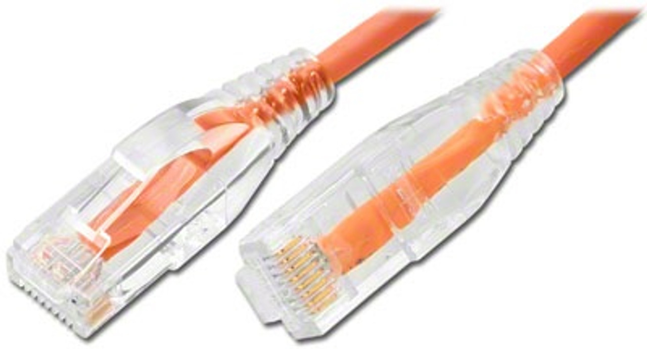 1-FT- Mini Cat 6 Thin Patch Cable - Orange Jacket - DC-56NP-1'ORTB - TMB
