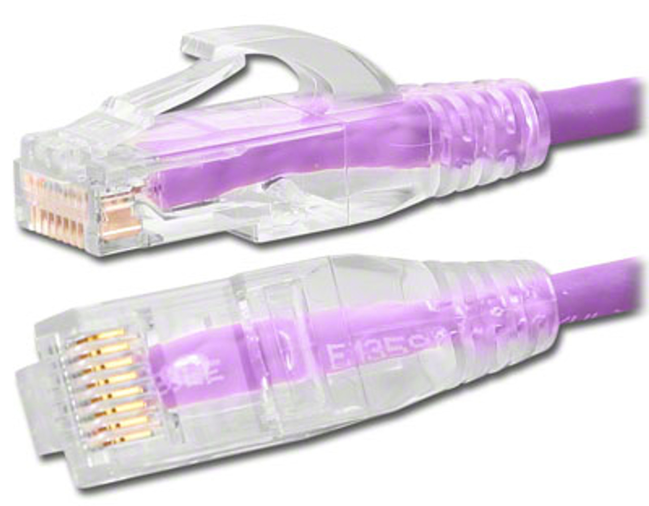 1-FT- Mini Cat 6 Thin Patch Cable - Violet Jacket - DC-56NP-1'VLTB - TMB