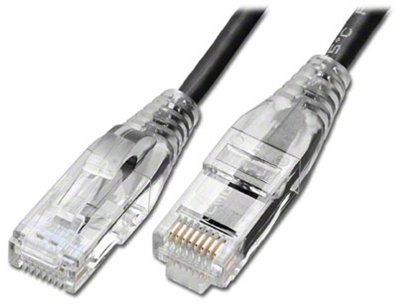 3-FT- Mini Cat 6 Thin Patch Cable - Black Jacket - DC-56NP-3'BKTB - TMB