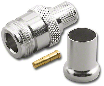 RG-213 RG-8 - Type N-Female Coaxial Cable Crimp End Connector