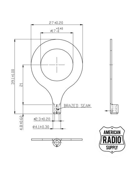 5/8 INCH HD GROUNDING LUG RING TERMINAL FOR SO-239 AND TYPE N