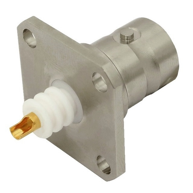 Type C Female 4-Hole Panel Mount Flange Coaxial Connector - H311
