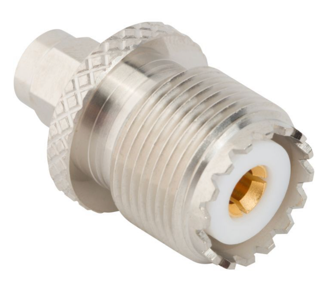 SMA Male to UHF Female Coaxial Adapter - Amphenol 242108 - AMQ