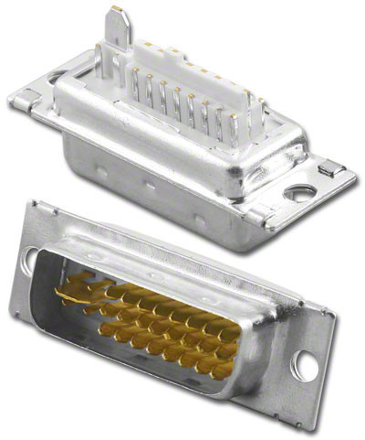 Digital Solder Type DVI Connector Gold Plated Contacts - DVI-29F