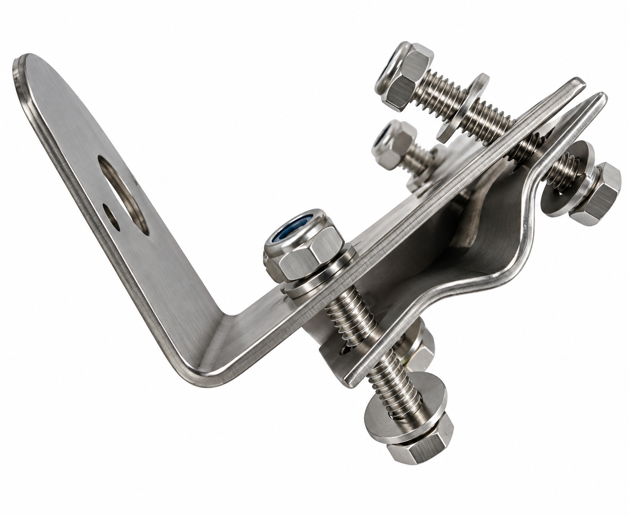 AM-991SS - 3-Way Heavy-Duty Stainless Steel Antenna Mirror Mount Bracket