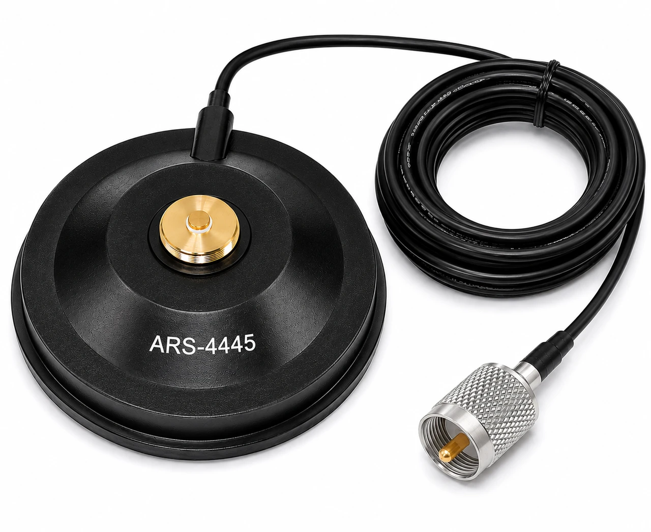 5" Heavy Duty Black NMO Antenna Mag Mount PL-259 Connector - 17ft Cable