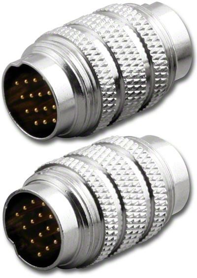 DCX-15MM Circular DIN Adaptor - Male-to-Male 3/4” D-Cut Panel Mount