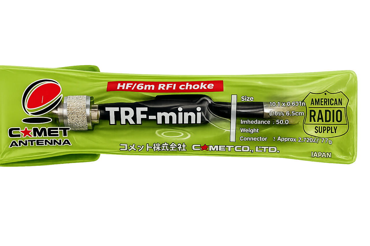 Comet Antenna TRF-MINI – HF to 6M RFI Choke 7-Inch 350W - 1 - 55MHz