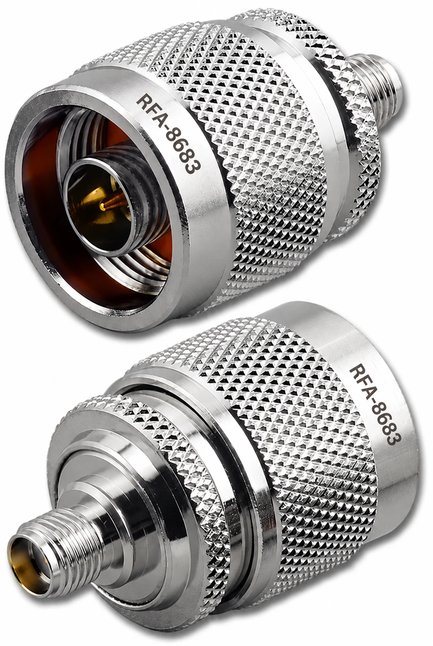 Type N-Male Plug to SMA-Female Jack Coaxial Adapter Connector - RFA-8683