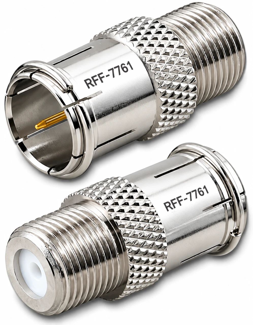 F Male Female Quick Connect Coaxial Adapter CATV VIDEO - RFF-7761