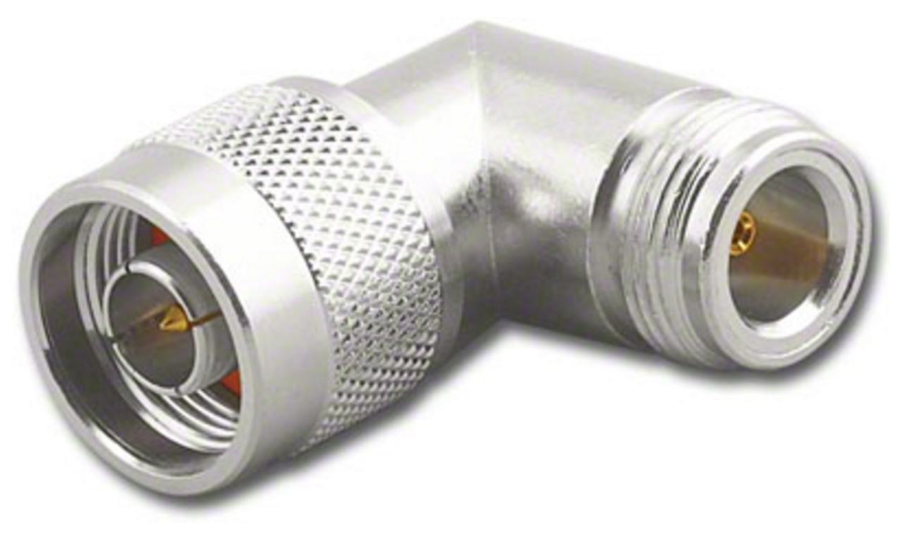 N Male Female Right Angle Coaxial Adapter