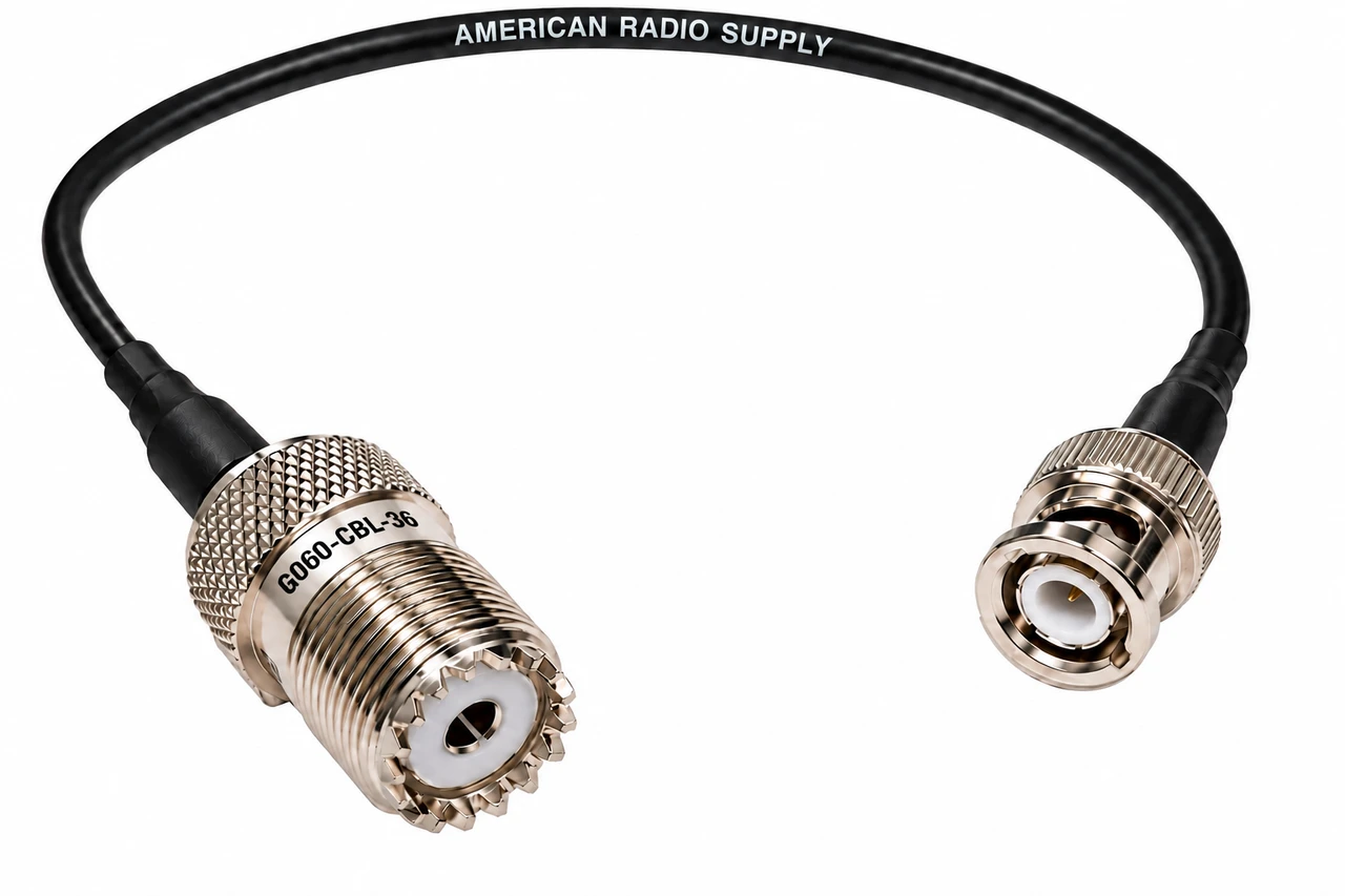 36 Inch BNC Male to UHF Female SO-239 RG-174 Coaxial Cable - G060-CBL-36
