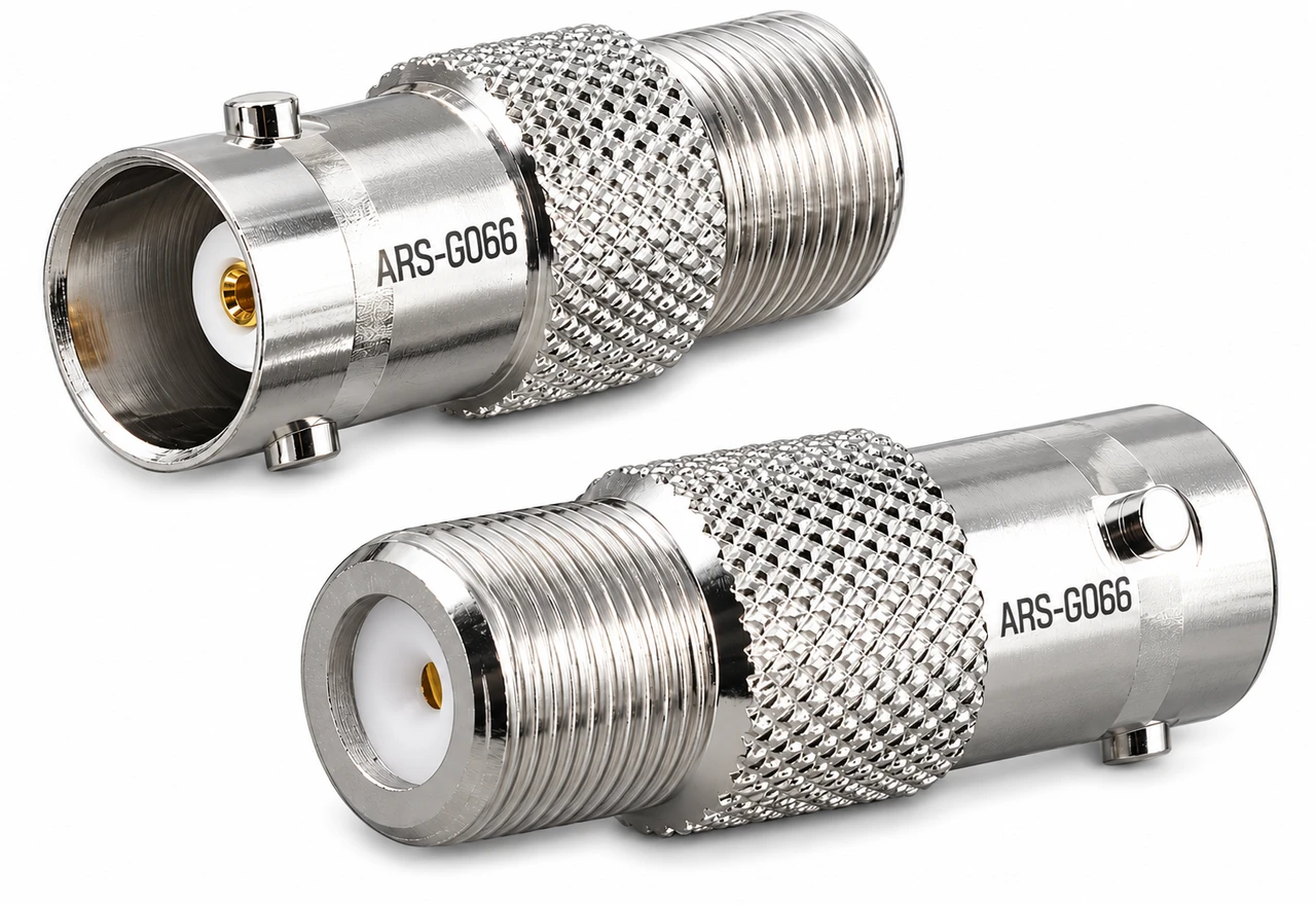 BNC-Female to Type F-Female Coaxial Adapter CCTV Receivers - ARS-G066